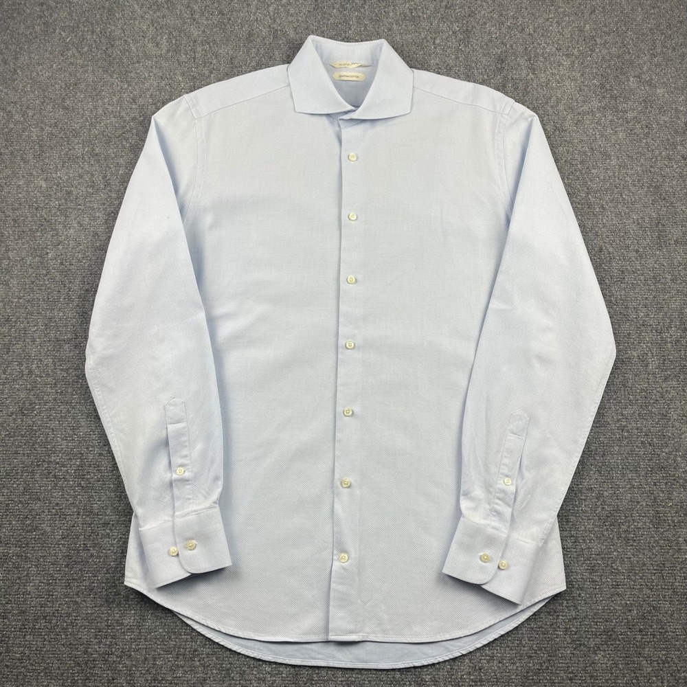Suitsupply Mens Light Blue Egyptian Cotton Slim Fit Dress Shirt Size 16/41